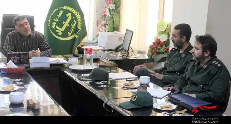 دیدار فرمانده ناحیه مقاومت بسیج کاشان با مدیر جهاد کشاورزی شهرستان