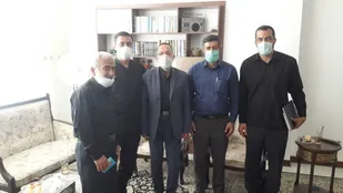 دیدار مسئول بسیج مداحان استان با پیرغلام حسینی در شاهرود+ تصاویر