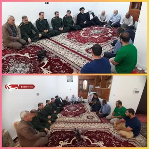 حضور فرمانده سپاه امیرالمؤمنین (ع) در منزل شهید هیوری&zwnj;نژاد