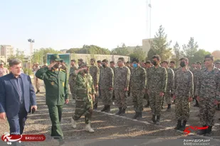 برگزاری صبحگاه مشترک به مناسبت هفته دفاع مقدس در شهرستان اشتهارد+تصاویر
