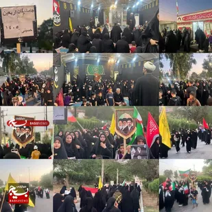 برپایی پرشور آیین پیاده روی جاماندگان اربعین حسینی(ع) در حمیدیه