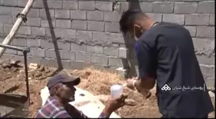خدمت رسانی دامپزشکان جهادگر در شهرستان بن