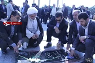 مراسم غبار روبی مزار شهدا در امامزاده عبدالله(ع)شهر گرگان برگزار شد/تصویر