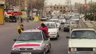 راهپیمایی خودرویی وموتوری در شهر وحیدیه