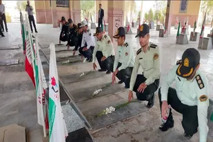 تجدید میثاق کارکنان انتظامی کبودراهنگ با آرمان&zwnj;های شهدا