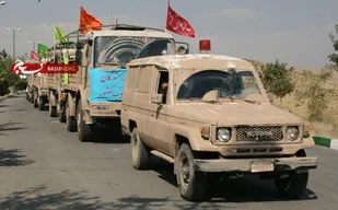 کاروان نمادین رزمندگان اسلام به مناطق عملیاتی جنوب کشور اعزام شدند