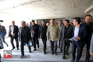 بازدید استاندار همدان و جمعی از مسئولین از پروژه&zwnj;های شهری
