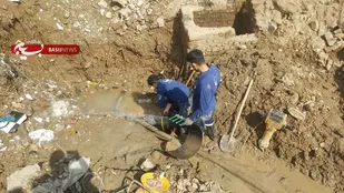 ترمیم شکستگی خط لوله تامین کننده آب روستاهای بخش مرکزی ری
