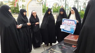 حضور اعضای حلقه صالحین شهید &laquo;طلایی&raquo; بهار بر مزار شهید &laquo;همدانی&raquo;