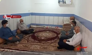 دیدار بخشدار مرکزی دیلم از خانواده شهید در روستای کنارکوه