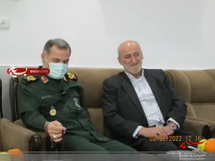 دیدار نوروزی فرمانده سپاه کربلا با خانواده شهدای مدافع حرم