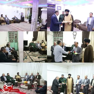 دیدار  فرمانده ناحیه مقاومت بسیج ایذه  و مسئولین  با جانبازان شهرستان