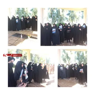 غبارروبی وتجدید میثاق خواهران بسیجی دهلران  با شهدای گمنام