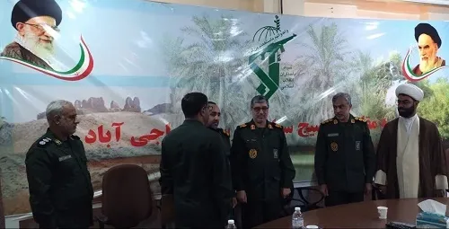 مراسم معارفه جانشین ناحیه سپاه شهرستان حاجی آباد برگزار شد