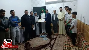 دیدار و تجلیل از خانواده شهید امین عبیات در حمیدیه انجام شد
