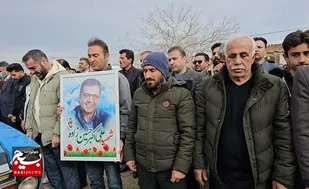 تشییع شهید مدافع وطن در روستای جابوز خلیل&zwnj;آباد