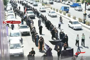برپایی دسته های عزاداری در شهر هشتگرد به مناسبت سالروز شهادت صادق آل محمد