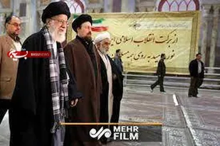 حضور رهبر انقلاب در حرم امام خمینی (س) و گلزار شهدای بهشت زهرا