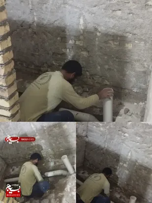 تعمیر ومرمّت منزل مددجوی نیازمند توسط گروه جهادی