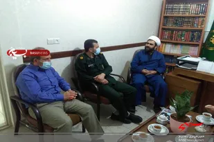 فرمانده سپاه ناحیه سرخه با رئیس اداره تبلیغات اسلامی شهرستان دیدار کرد