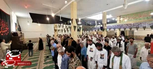 استقبال باشکوه از کاروان پیاده&zwnj;روی مشهد کربلا در روستای بردبر شهرستان خانمیرزا