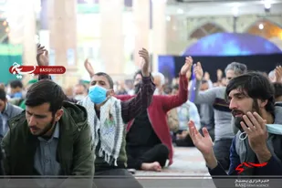 مراسم قرائت دعای توسل در مسجد مقدس جمکران از نگاه دوربین