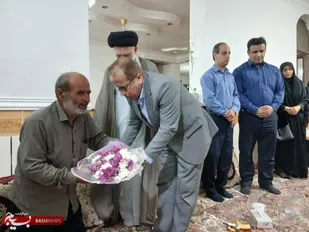 مسئولان شهرستان دیر با ۲ جانباز دفاع مقدس دیدار کردند