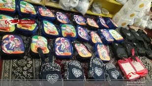 تهیه و توزیع ۱۲۰ بسته معیشتی و ۵۵ پک لوازم التحریر در روستای ابرسج شاهرود