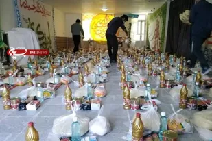 توزیع ۲۰ بسته غذایی در محله کم برخوردار شهرستان شیروان