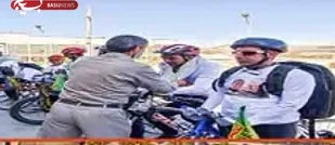 رکاب زنی 30 دوچرخه سوار از سرچشمه به سمت گلزار شهدا کرمان به عشق حاج قاسم