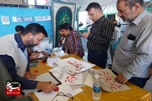 برپایی غرفه های فرهنگی به همت خادم یاران رضوی در سرخه