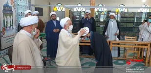 آیین عمامه گذاری طلاب حوزه علمیه کوتنا با حضور مسئول دفتر نمایندگی ولی فقیه در سپاه کربلا