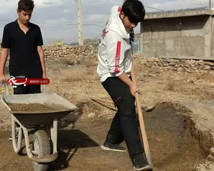 فضای سازی مسجد توسط بسیجیان پایگاه بسیج امام هادی(ع)
