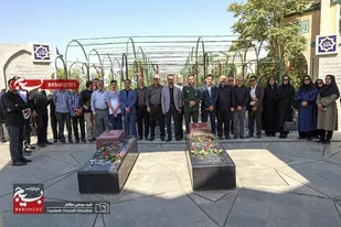 تجدید میثاق خبرنگاران و اصحاب رسانه همدان با آرمان&zwnj;های شهدا و انقلاب