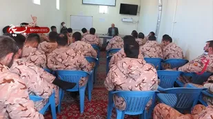 جلسه نشست سیاسی و ایمنی برای نیرو های وظیفه گردان ۱۱۰ امام حسین(علیه السلام)