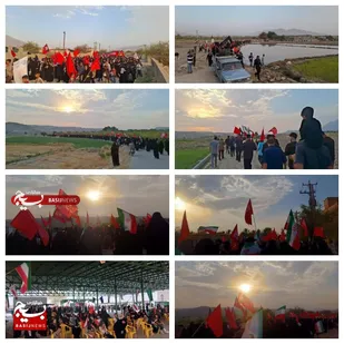 برگزاری باشکوه مراسم پیاده&zwnj;روی جاماندگان اربعین در شهر تشان بهبهان
