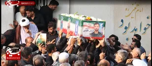 تشییع پیکر شهید اقتدار ایمان قائدی در بوشهر