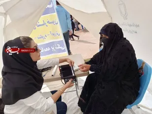 برپایی میز خدمت سلامت پزشکی در روستای گنجه ای بزرگ