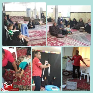 آموزش خود امدادی و دگر امدادی در پایگاه مقاومت بسیج حضرت رقیه(س) پرچور