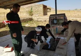 گلباران قبور مطهر شهدای دهستان ریگ