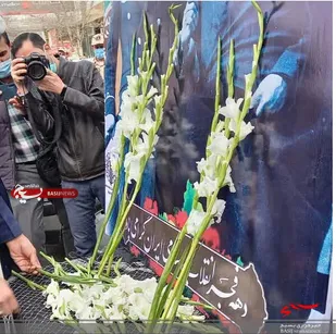 گلباران تمثال امام راحل در شیروان