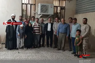 دیدار بسیجیان روستای آبطویل با خانواده شهید اسماعیل جمیله