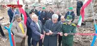 استخر ذخیره آب روستای کلاته ملا شهرستان درمیان همزمان با دهه مبارک فجر افتتاح شد