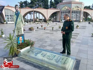 ادای احترام فرمانده سپاه کربلا به مقام شامخ شهدای شهرستان بهشهر