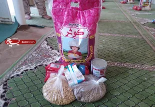 توزیع ۱۰ بسته کمک معیشتی بین نیازمندان بخش چاهک