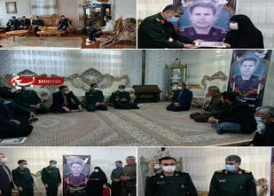 دیدار و سرکشی فرمانده سپاه امیرالمؤمنین (ع) استان ایلام از خانواده های معظم شهدا در ایوان