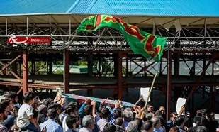 پیکر شهید نصیری در جوار همرزمان شهیدش آرام گرفت