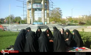تجدید میثاق بسیجیان شهرستان بهار با شهدای گمنام