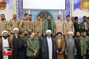 تکریم و معارفه مسئول دفتر نمایندگی ولی فقیه در مرکز آموزش تخصصی بسیج امام رضا علیه السلام با حضور حجت&zwnj;الاسلام والمسلمین رضایی