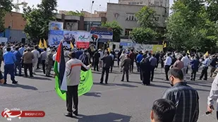 مراسم خودجوش روز جهانی قدس در میدان فلسطین